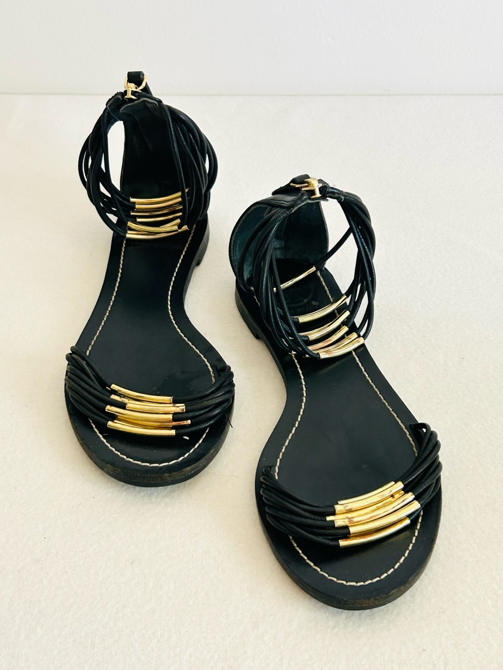 Tory Burch Leather Flat Sandals